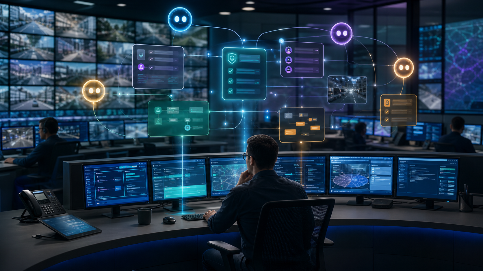 Governed AI agents for visual service operations