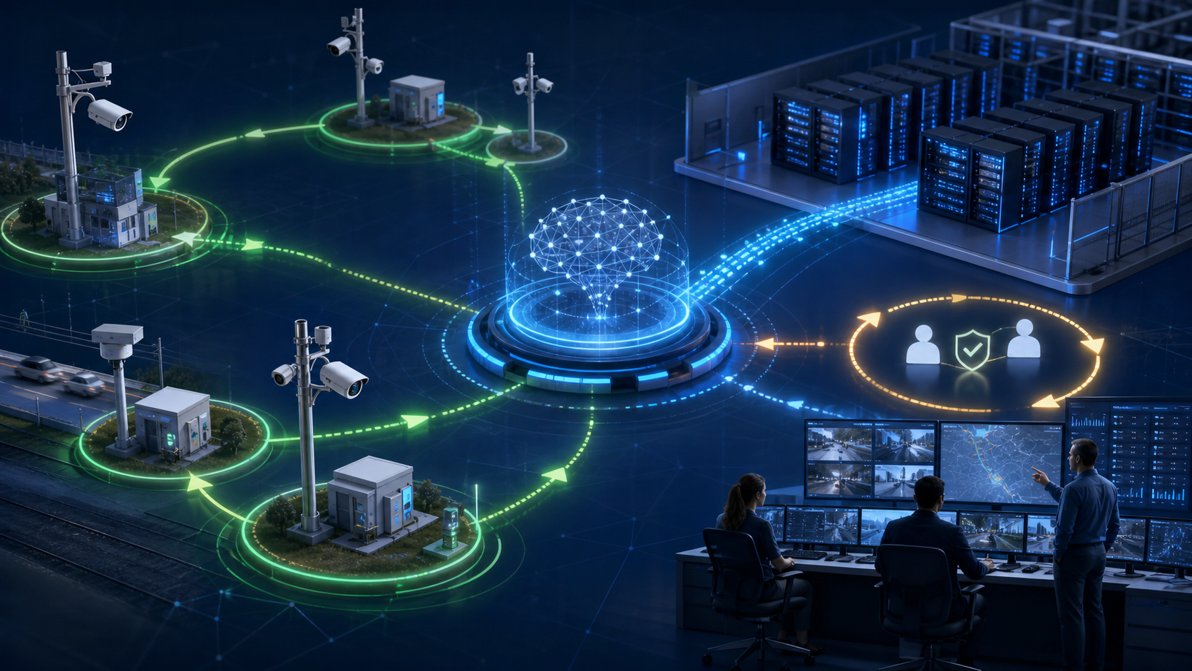 Hybrid closed loops for visual service operations